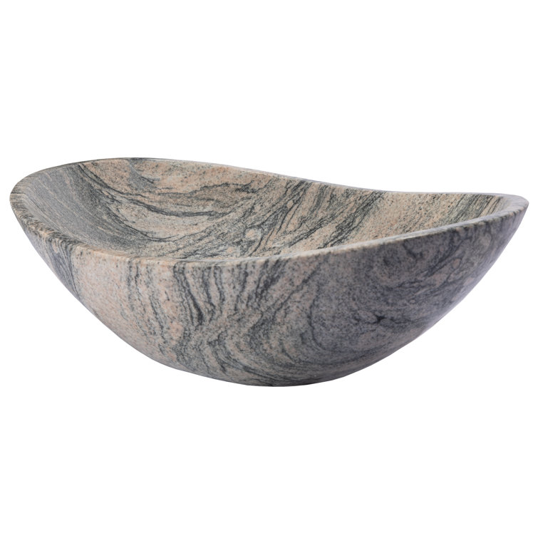 Juparana Granite 20'' Oval Vessel Bathroom Sink