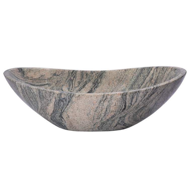 Juparana Granite 20'' Oval Vessel Bathroom Sink