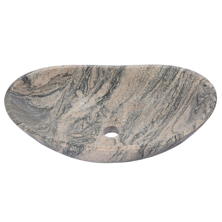 Juparana Granite 20'' Oval Vessel Bathroom Sink