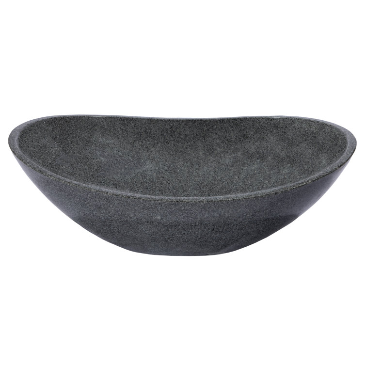 Sesame Gray Granite 20'' Canoe Vessel Sink