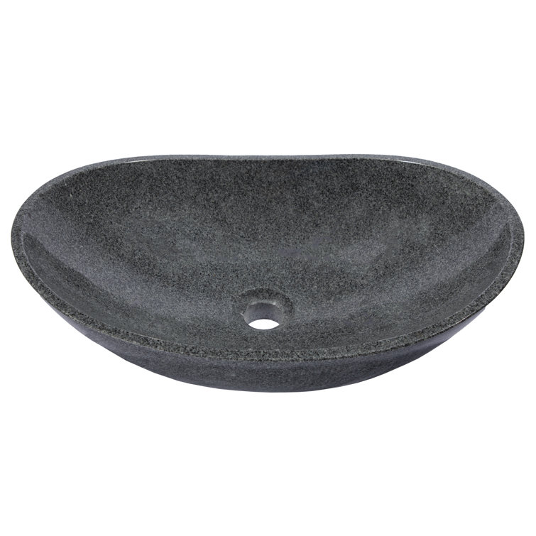 Sesame Gray Granite 20'' Canoe Vessel Sink