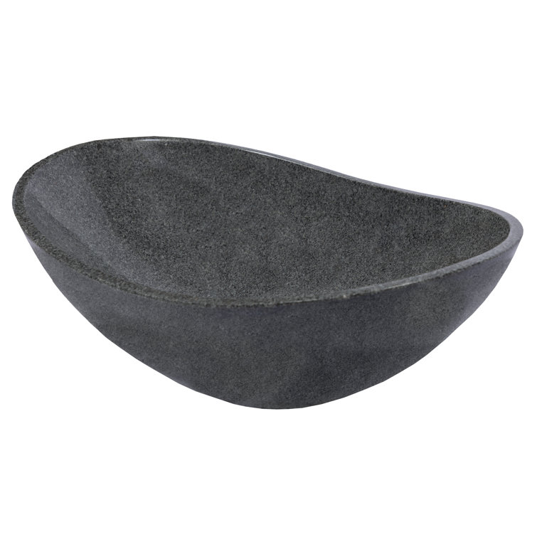 Sesame Gray Granite 20'' Canoe Vessel Sink