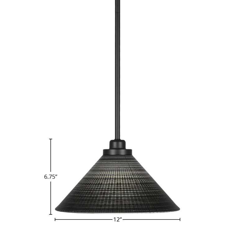 Matte Black Glass Mini Pendant Light