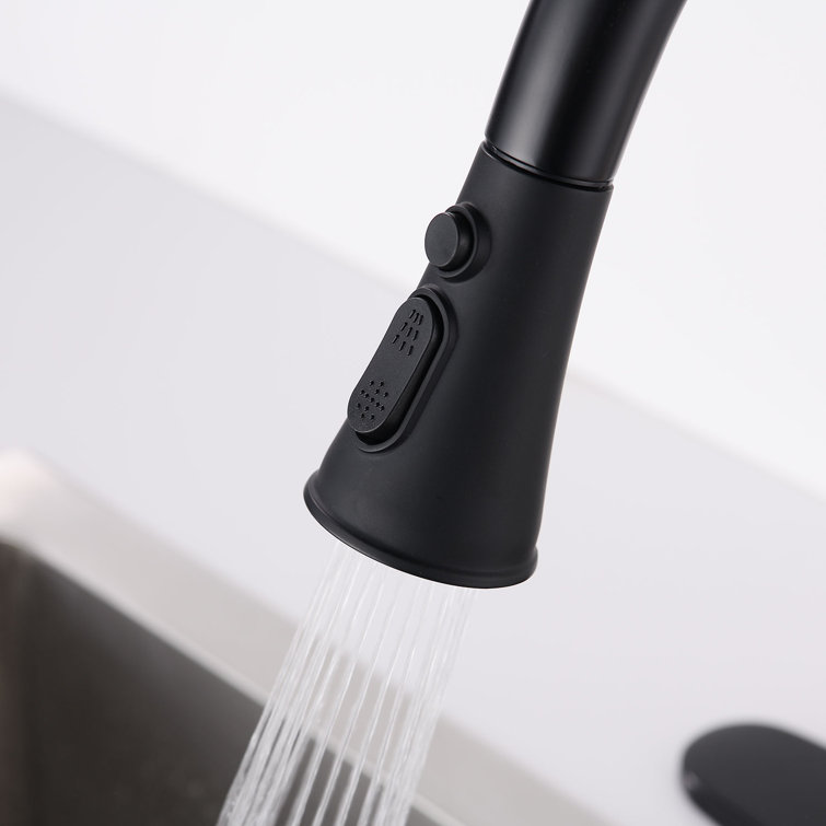 Brushed Gold Stainless Steel Pull Down Kitchen Faucet