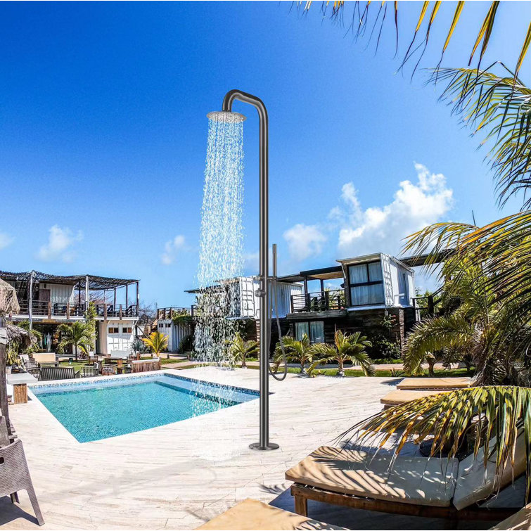 Stainless Steel Free Standing Outdoor Shower