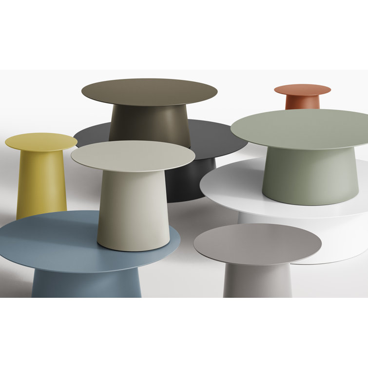 Dark Olive Metal Indoor/Outdoor Side Table