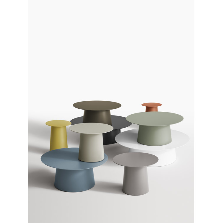 Dark Olive Metal Indoor/Outdoor Side Table