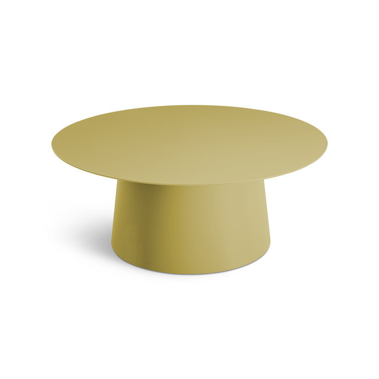 Ochre Metal Outdoor Coffee Table, 36" Round