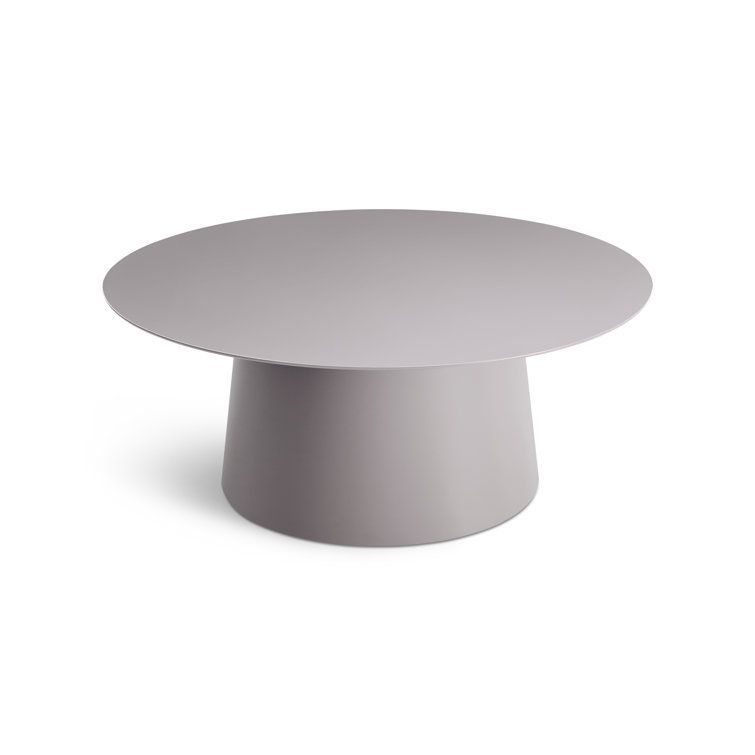 Marine Blue Metal Outdoor Coffee Table, 36"