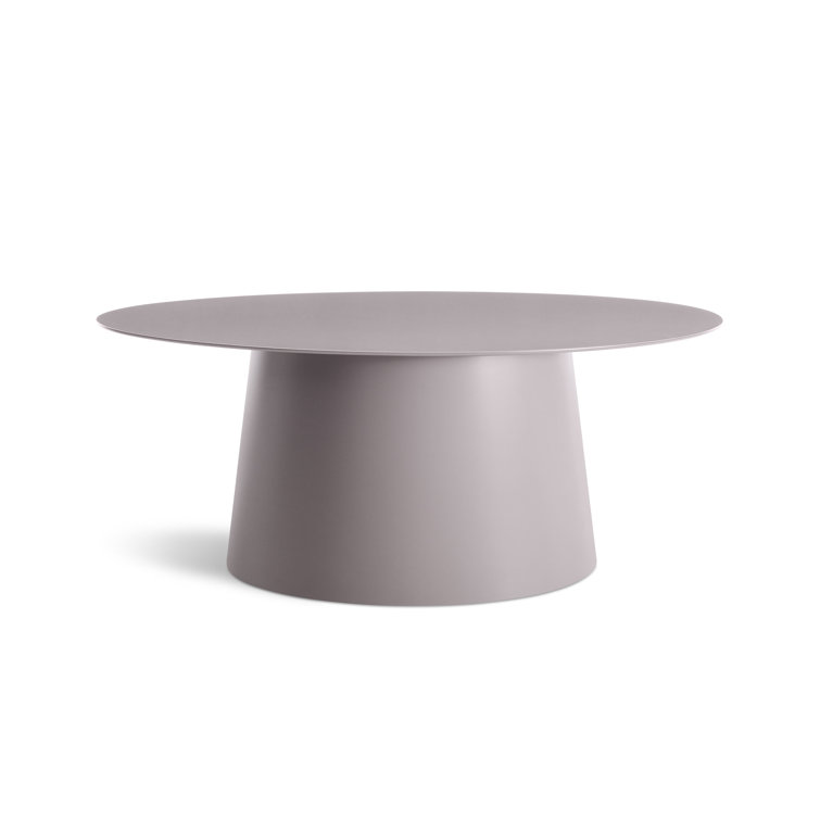 Marine Blue Metal Outdoor Coffee Table, 36"