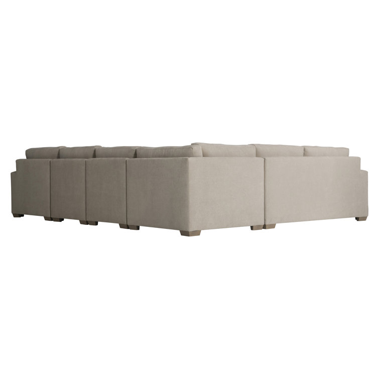 Beige Fabric Pillow Back Right Hand Facing Sectional Sofa