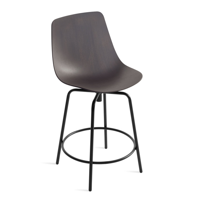 Oblivion Wood and Metal Swivel Counter Stool