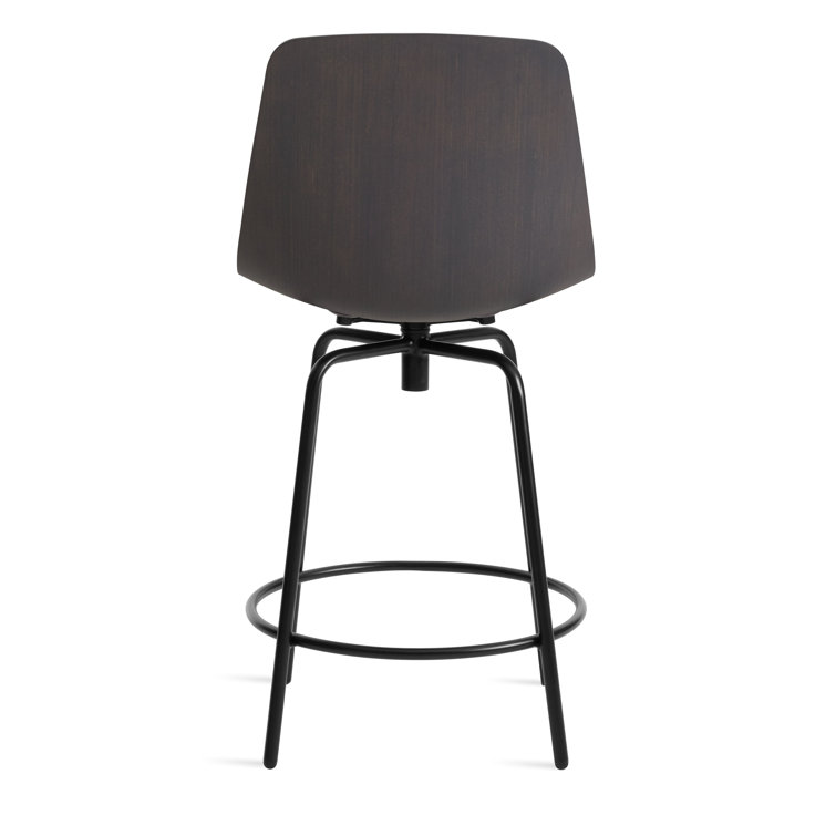 Oblivion Wood and Metal Swivel Counter Stool