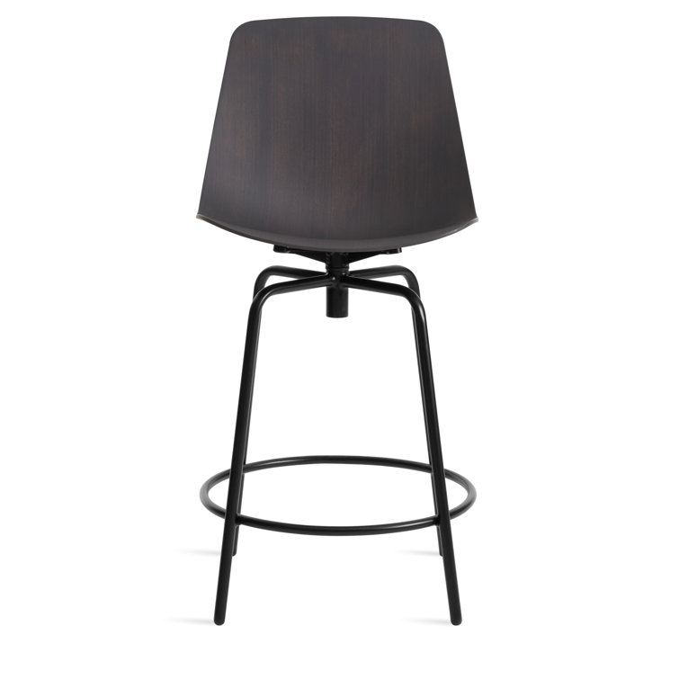 Oblivion Wood and Metal Swivel Counter Stool