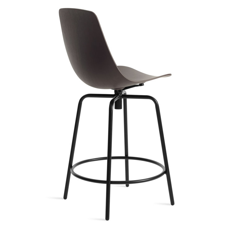Oblivion Wood and Metal Swivel Counter Stool