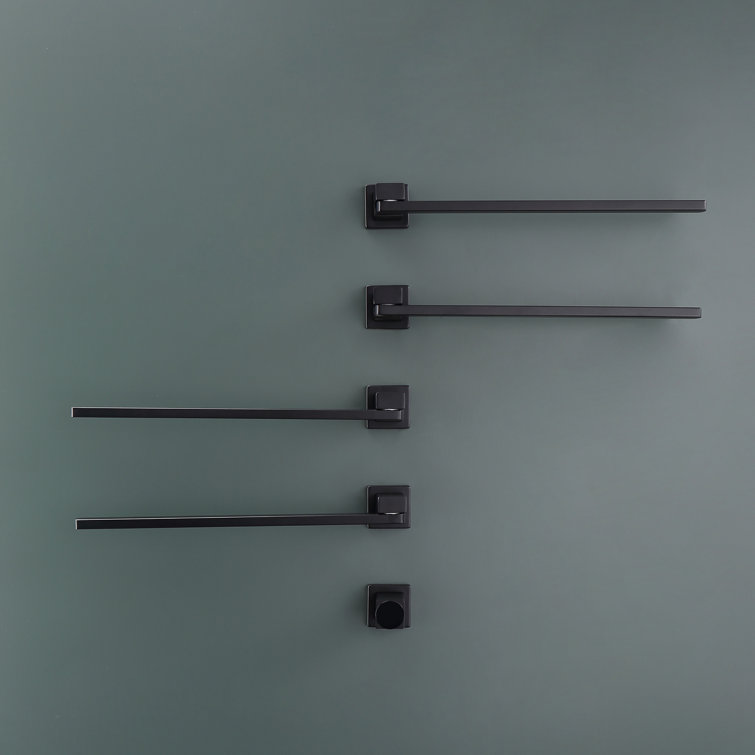 Matte Black Wall Mounted 4-Bar Towel Warmer