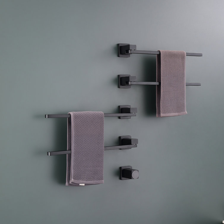 Matte Black Wall Mounted 4-Bar Towel Warmer