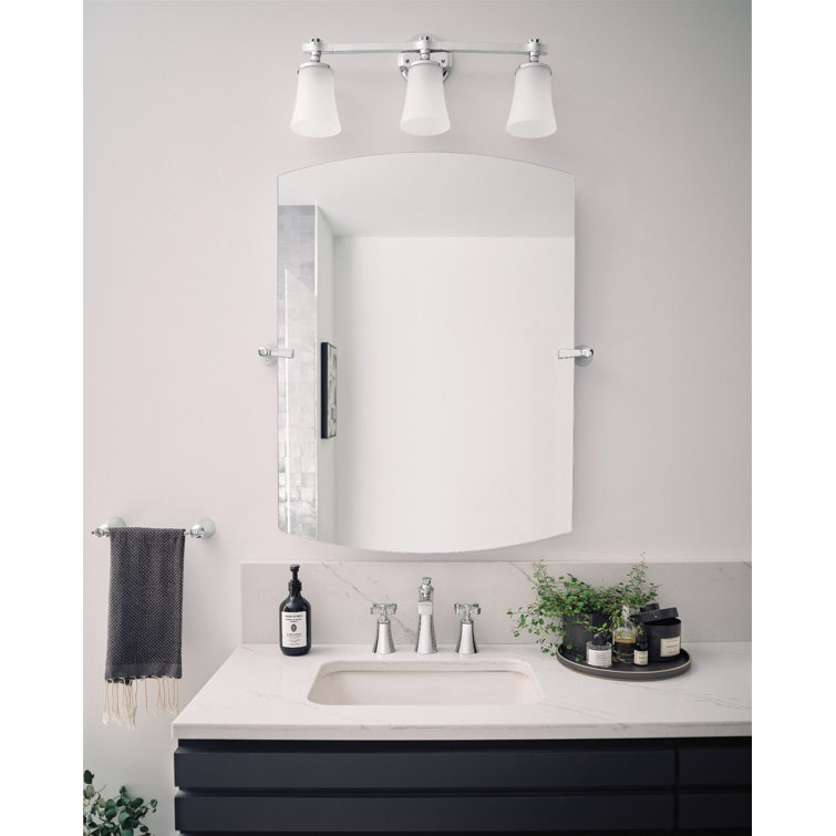 Oval Frameless Clear Glass Bathroom Vanity Mirror
