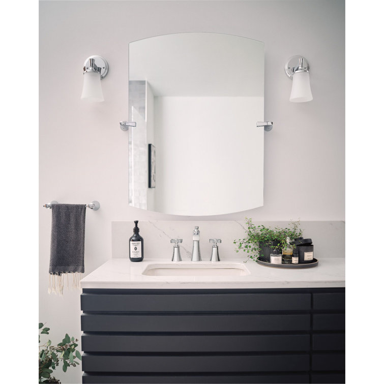 Oval Frameless Clear Glass Bathroom Vanity Mirror