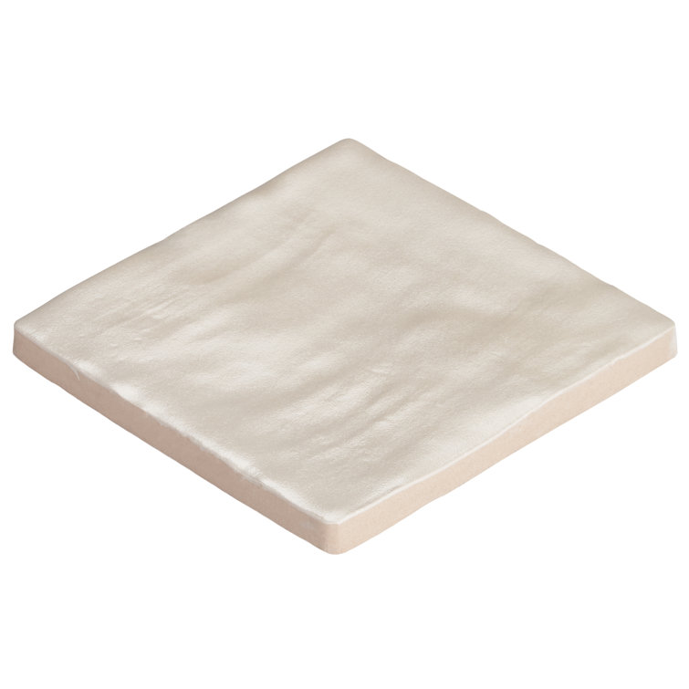 Nassau 4" x 4" Cream Satin Finish Square Wall Tile