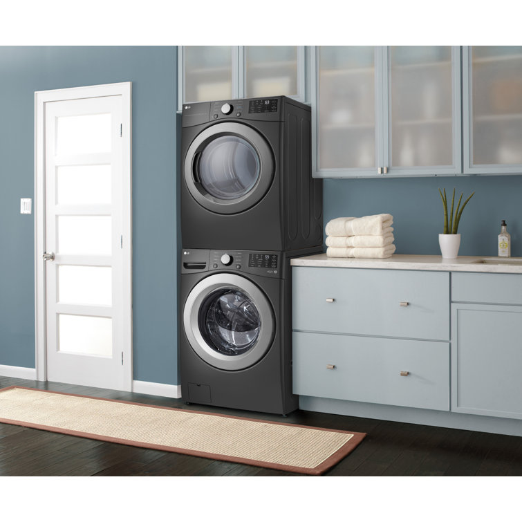 5.0 Cu. Ft. High Efficiency Black Front Load Washer