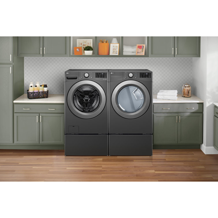5.0 Cu. Ft. High Efficiency Black Front Load Washer