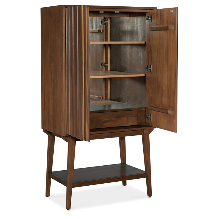 Orson Dark Mahogany 36'' Bar Cabinet with Shelves