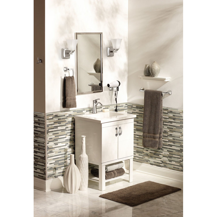 Polished Nickel 7 3/4" Transitional Single Hole Faucet with Drain