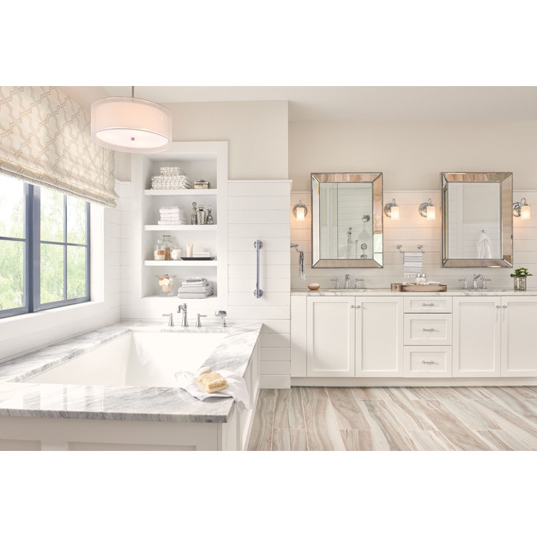 Belfield Classic Chrome Widespread Deck Mounted Tub Faucet with Handshower