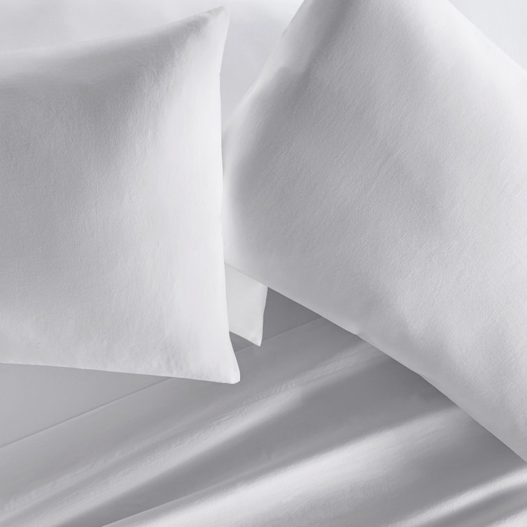 Light Gray Cotton Sateen Standard Pillowcase Set