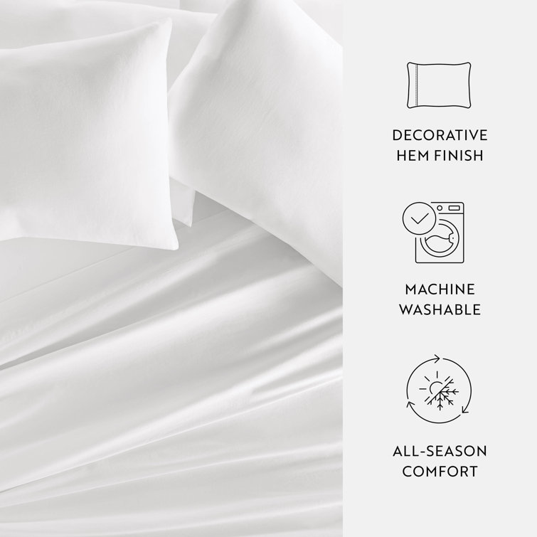 White Cotton King Pillowcase Set for Kids