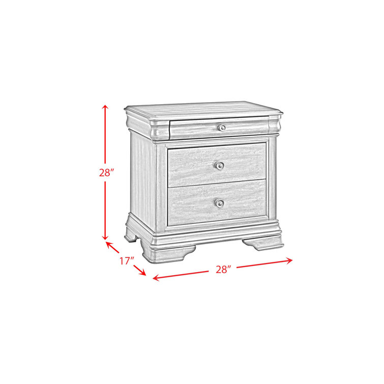 Queen Dark Brown Poplar Wood 5-Piece Bedroom Set