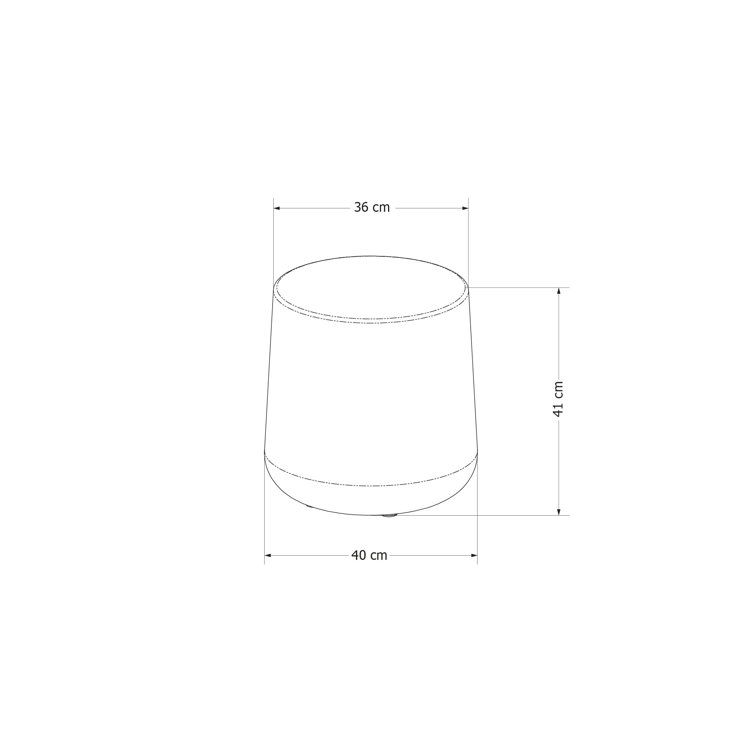 Greige 16'' Polyethylene Resin Outdoor Side Table