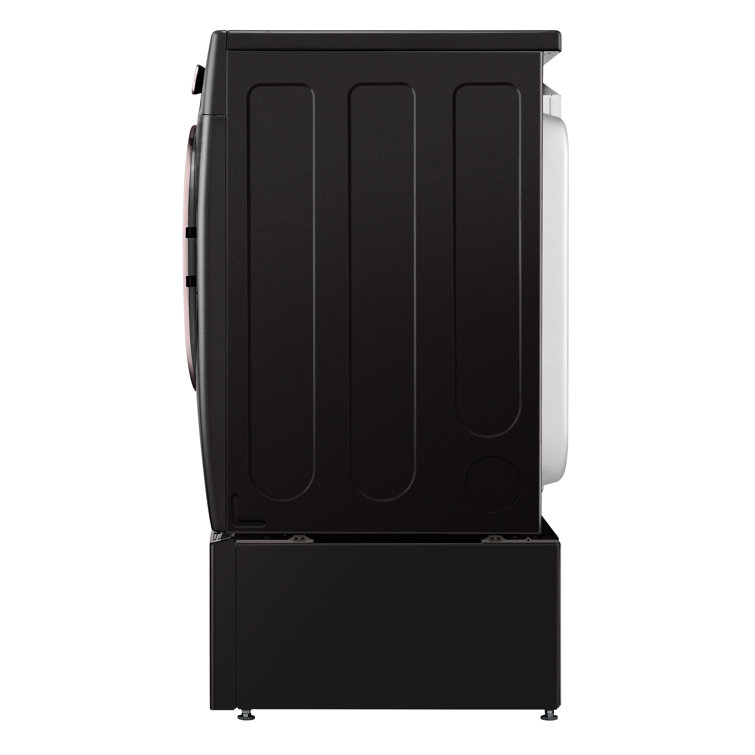 Black Steel 7.4 Cu. Ft. Smart Front Load Electric Dryer with TurboSteam