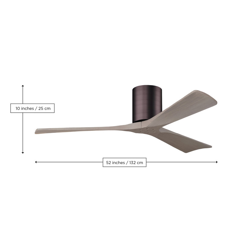 Olivier 52'' Polished Chrome Ceiling Fan with Solid Wood Blades