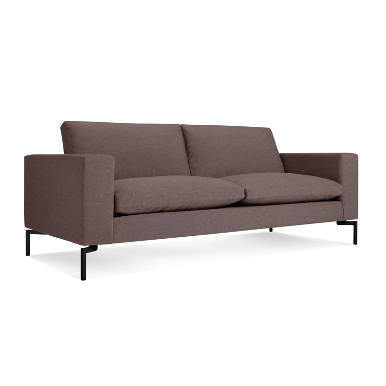 New Standard 92" Gray Fabric Sofa with Black Legs