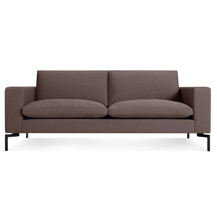 New Standard 92" Gray Fabric Sofa with Black Legs