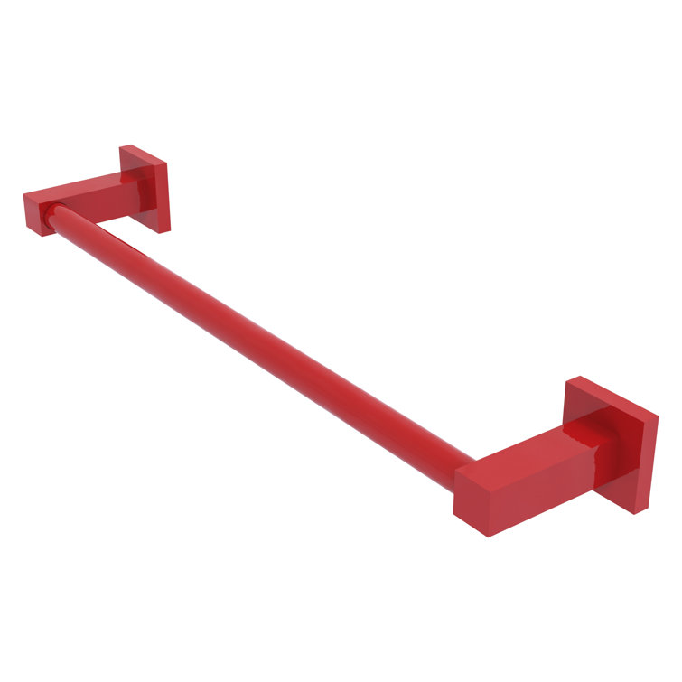 Fire Engine Red Wall Mounted Metal Towel Bar