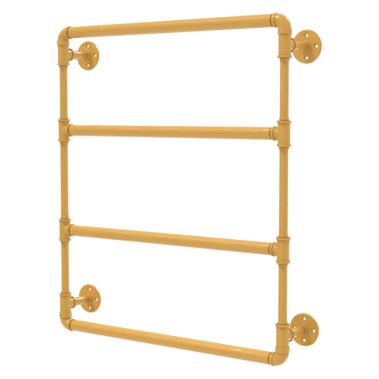 Spanish Gold Industrial Wall Mounted Ladder Towel Bar