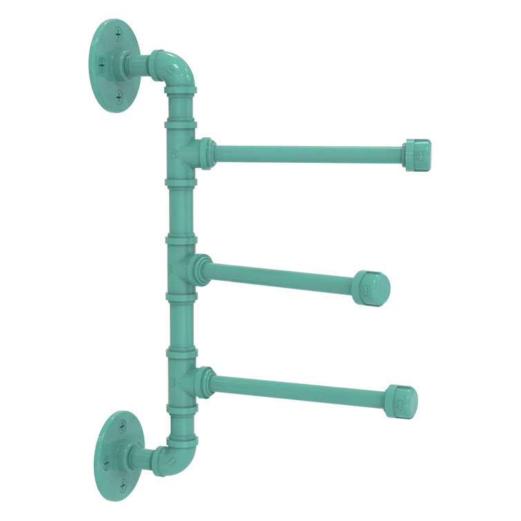 Sea Foam Green Industrial Swing Arm Towel Bar