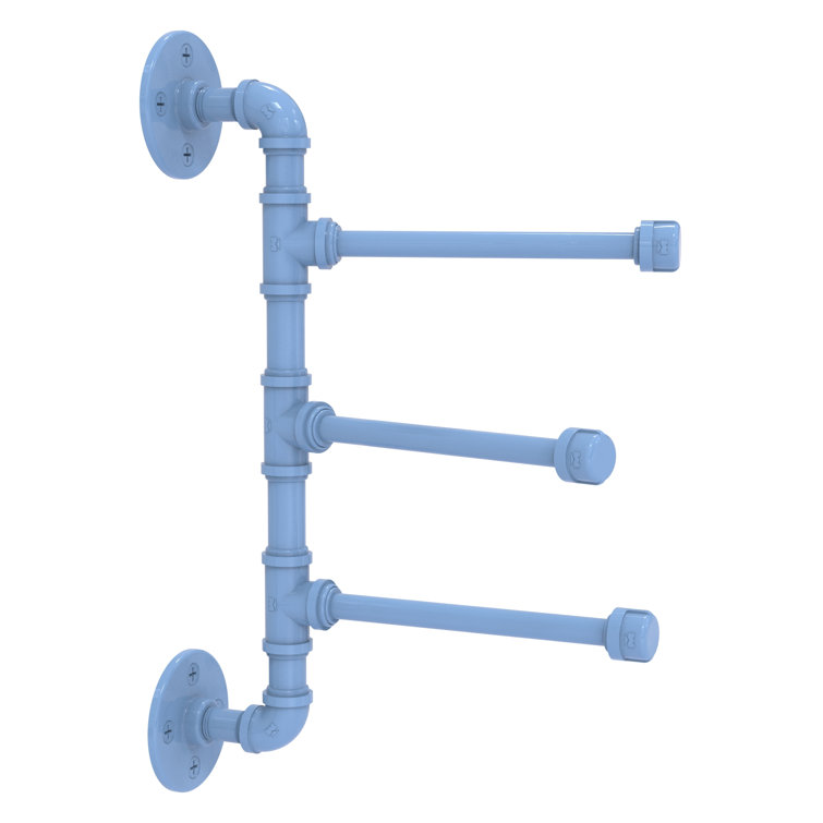 Flat Troll Blue Industrial Swing Arm Towel Bar