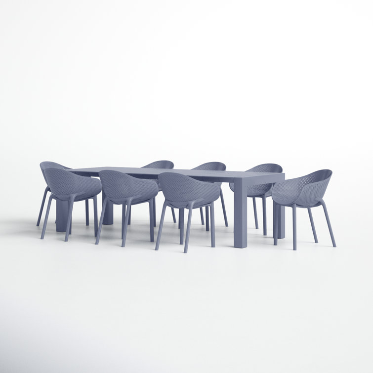 Siesta Air 11-Piece Dark Gray Resin Extendable Outdoor Dining Set
