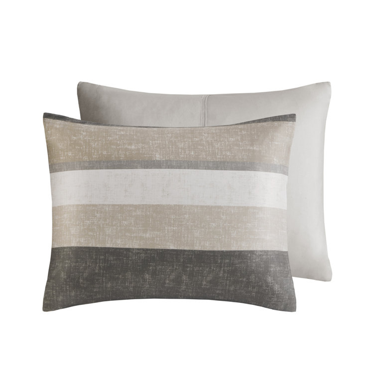 King Taupe and Grey Microfiber 7-Piece Bed in a Bag Set