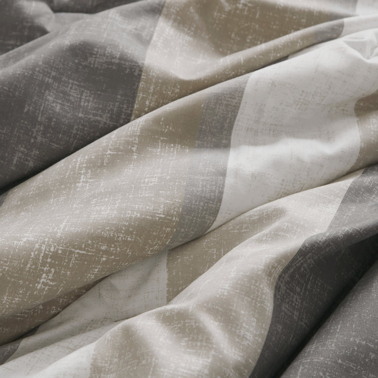 King Taupe and Grey Microfiber 7-Piece Bed in a Bag Set