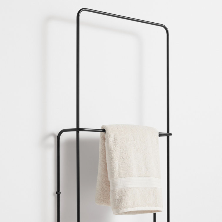 Oblivion Black Metal Wall-Mounted Storage Ladder