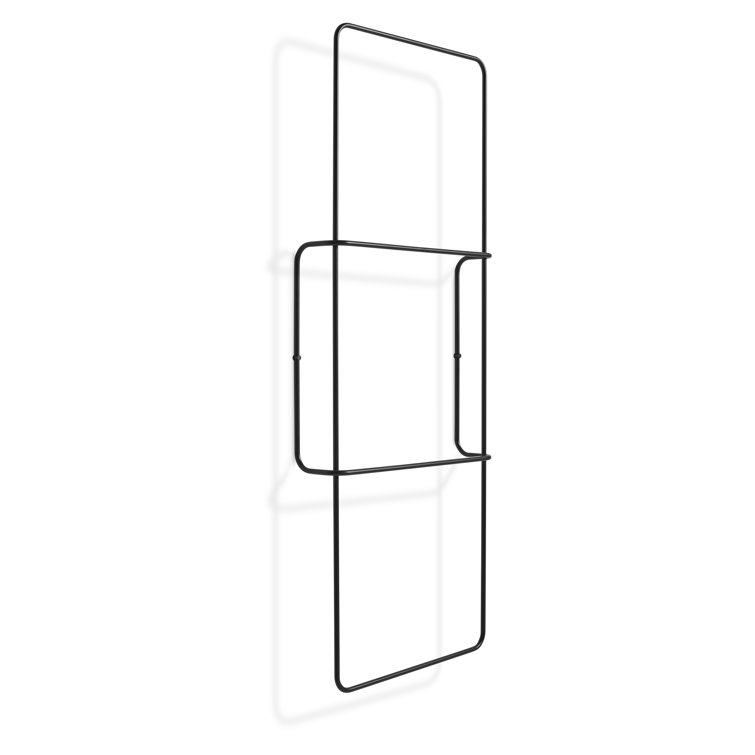 Oblivion Black Metal Wall-Mounted Storage Ladder