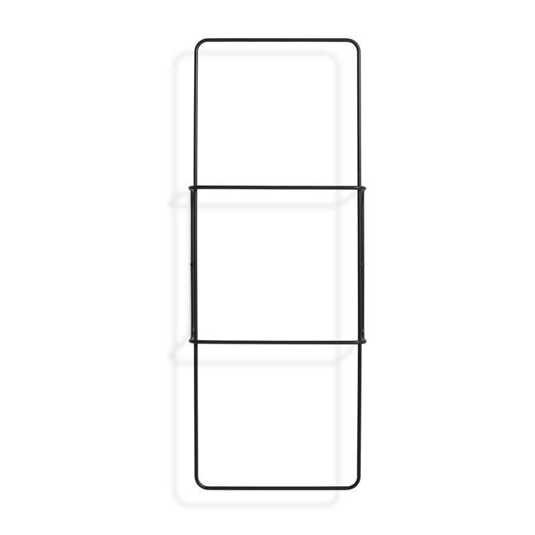 Oblivion Black Metal Wall-Mounted Storage Ladder