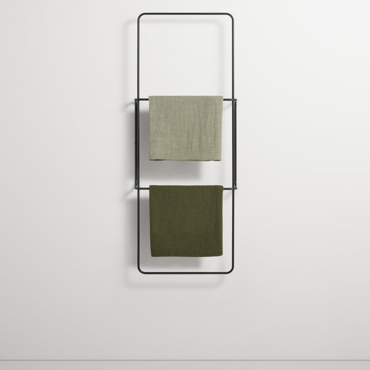 Oblivion Black Metal Wall-Mounted Storage Ladder