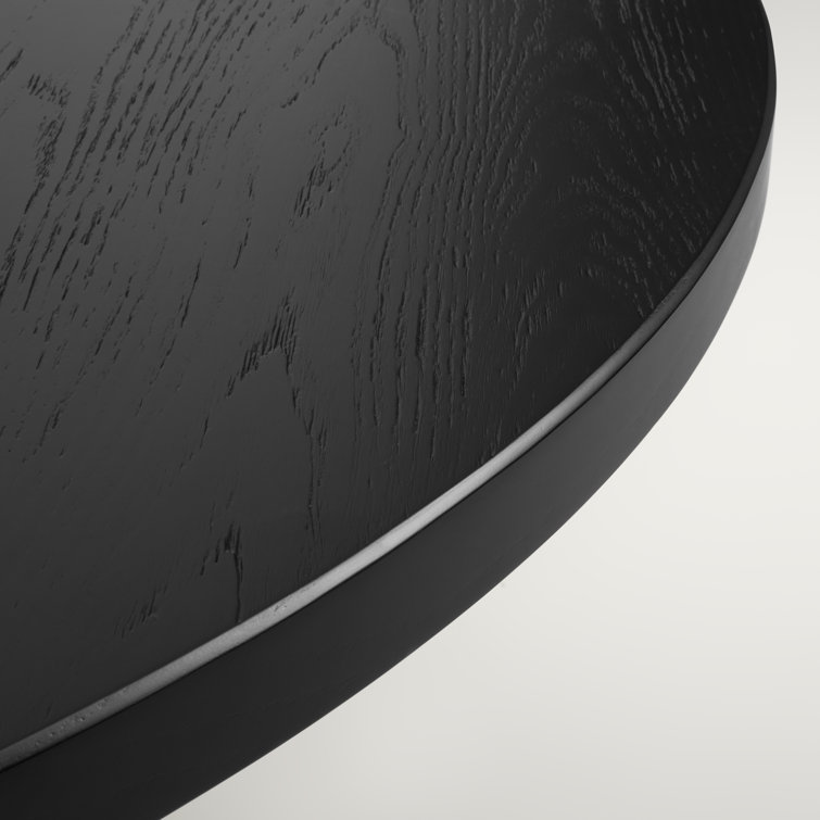 Black Ash 60" Round Solid Wood Dining Table