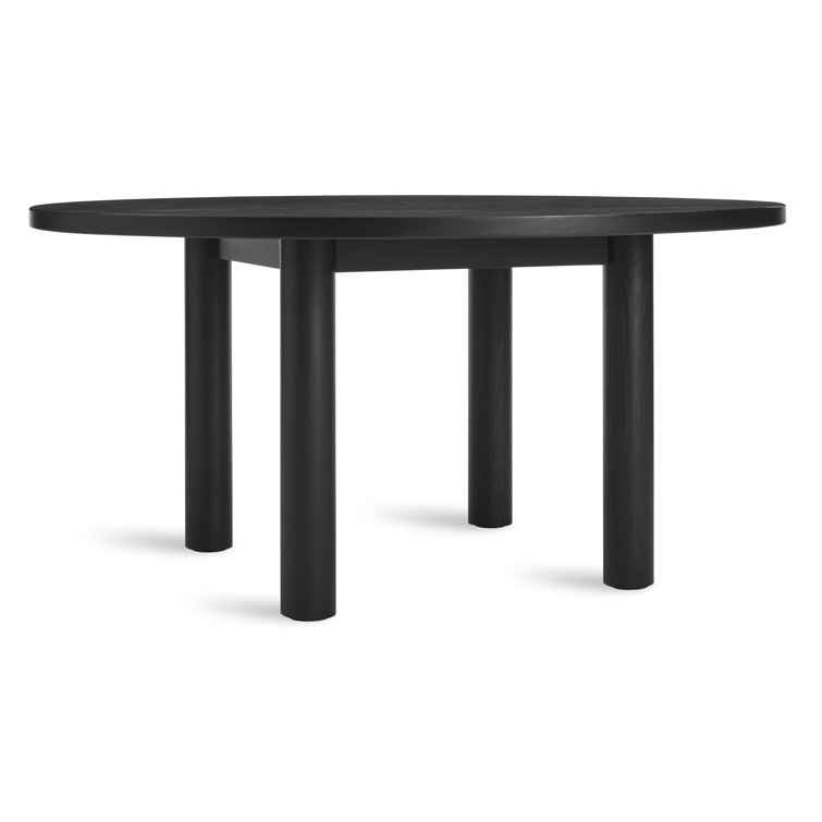 Black Ash 60" Round Solid Wood Dining Table